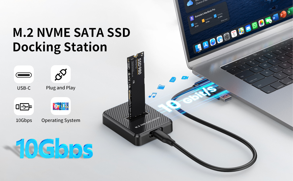 M.2 NVME SATA SSD Enclosure Adapter