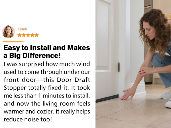 door draft stopper