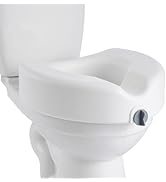 VEVOR Raised Toilet Seat, 350 lbs Capacity, 5-Inch Lift Height, Commode Elevated Toilet Seat Rise...