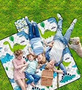 Extra Large Picnic Blanket Waterproof,80"x 80"Foldable Machine Washable Beach Blanket,Outdoor Bla...