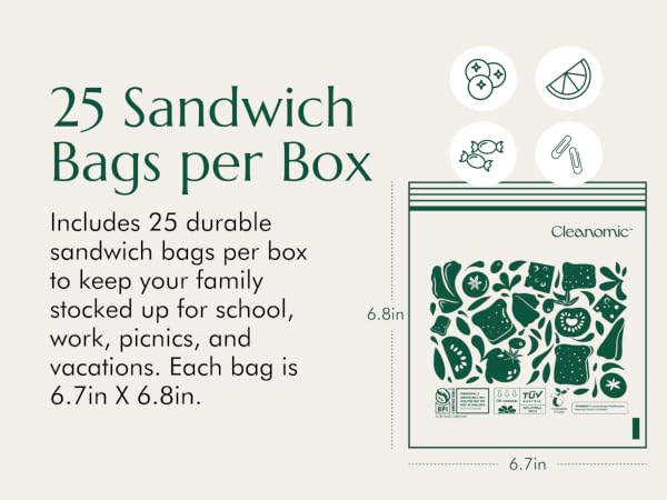 cleanomic sandwich zip bag