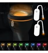 LAVAED Motion Sensor Night Light Indoor,500mAh Toilet Lights Inside,LED Activated Toilet Bowl Lig...
