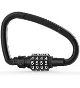 UP Security Locking Carabiner Heavy Duty, Large Carabiner Clip with Combination Lock, 4 inch 25KN...