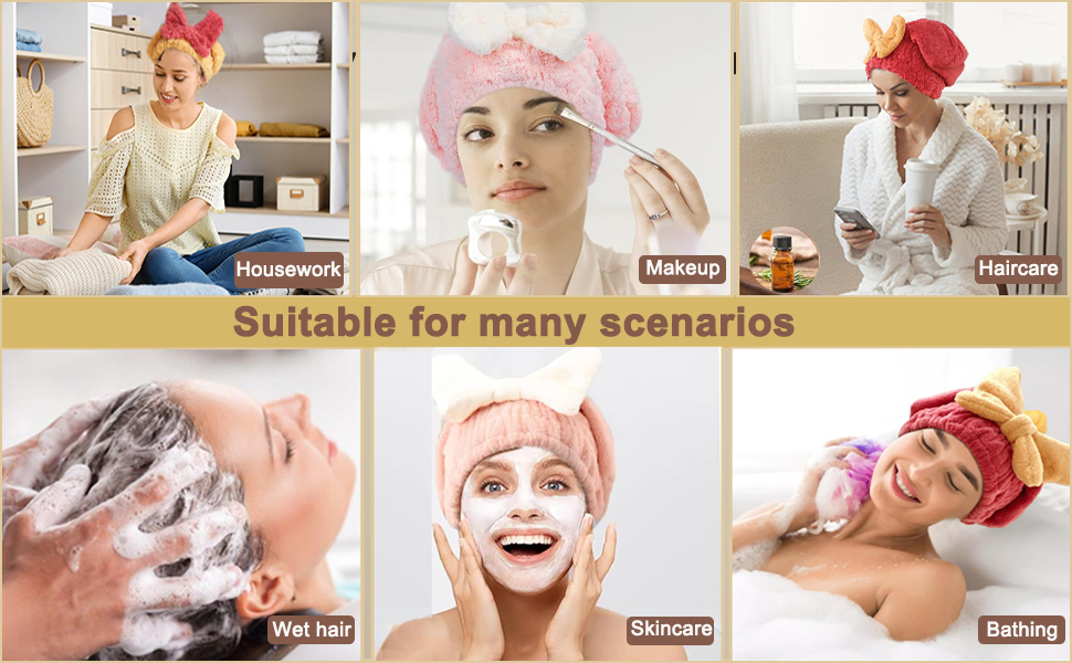 Super Absorbent Quick Dry Magic Hair Turban Wrap for Women