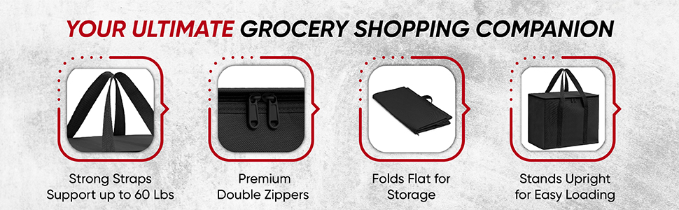 reusable grocery bag insulated food carrier pizza delivery doordasher ubereats