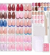 Beetles Press On Nails Kit - Candy Mix | 720Pcs 24 Colors Short Square Press On Nails | 15 Sizes ...