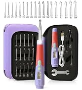 Yarniss Crochet Hooks with Counter 2.0mm-14.0mm,18 Size Digital Counting & Lighted Crochet Hooks ...