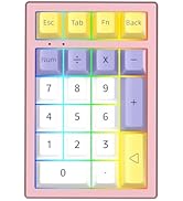 ZUOYA K21MAX Mechanical Number Pad,Aluminum Alloy Numeric Keypad,Tri-Mode BT5.0/2.4G/Type-C Recha...