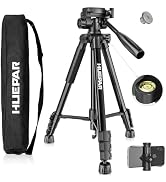 Huepar Professional Laser Level Tripod, 60 Inch Adjustable Laser Level Stand, Suit for Heavy Duty...