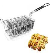 Sonhomay Taco Fryer Basket, Taco Shell Fryer, 6 Shells Deep Fryer Taco Holders with Detachable Ha...