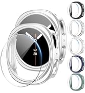5+5Pack Case for Galaxy Watch 8 40mm Screen Protector with Anti-Fog Tempered Protective Film Glas...