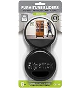 Slipstick 3-1/2 Inch Round Furniture Sliders for Carpet & Rugs (8 Pack) Premium Reusable Furnitur...