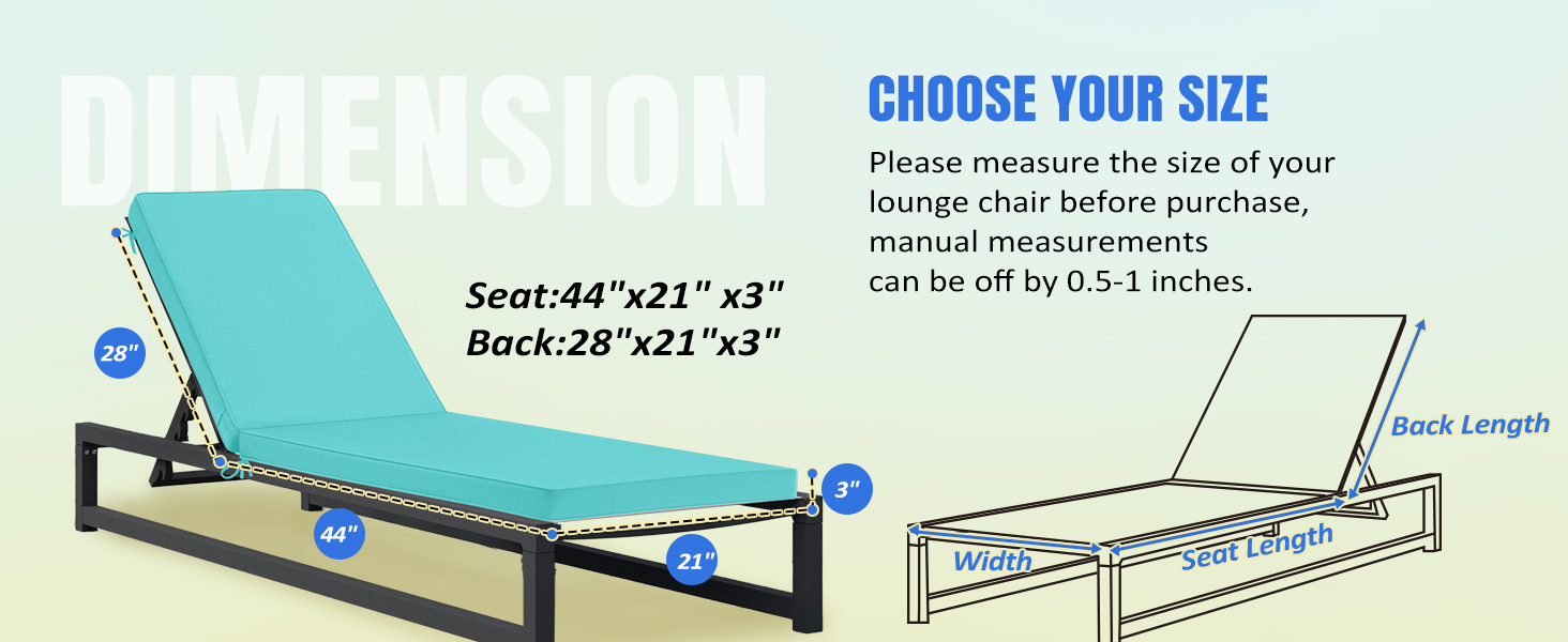 Chaise Lounge Cushion Outdoor