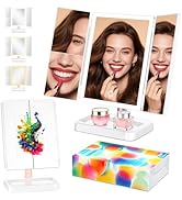 BERTHALESS Lighted Makeup Mirror, Dimmable Vanity Mirror with Lights, Three Color Lighting Modes,...