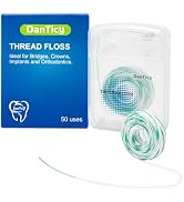 840D Fluffy Floss Threaders,Deep Clean Dental Floss for Braces, Bridges, and Implants,Super Floss...