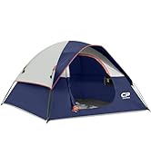 CAMPROS CP 3 Person Tent - Dome Tents for Camping, Waterproof Windproof Backpacking Tent, Easy Se...