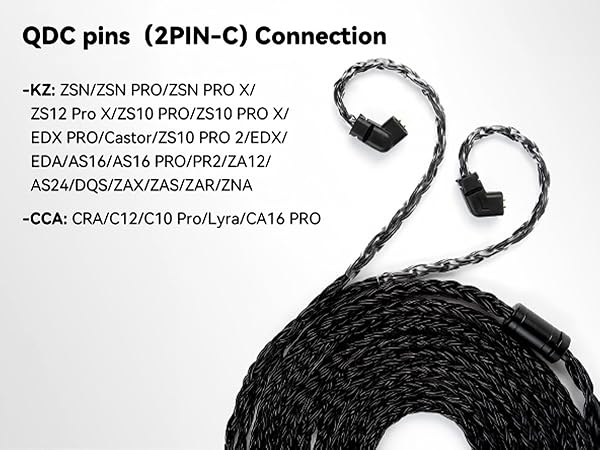 balanced iem cable, iem cable QDC PIN
