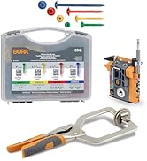 BORA Automatic Mini Pocket Hole Jig Kit with 3 Inch Face Clamp and 350 pc Screw Set for Woodworki...