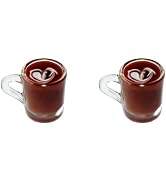 2Pcs Miniature Coffee Cups Model Dollhouse Ornament Dollhouse Decoration Mini Doll House Decor Ac...