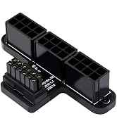 WLGQ ATX 3.0 12VHPWR 16-Pin to 3X 8-Pin PCIe 5.0 Graphics Card Power Adapter, 600W, 90-Degree Alu...