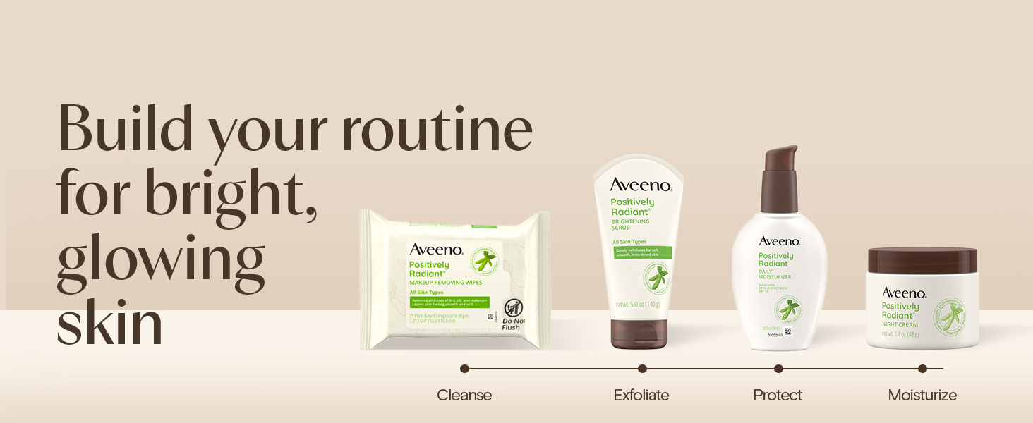aveeno brightening skin routine