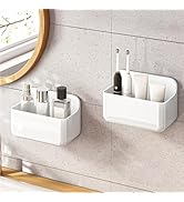 CGBE 2 Packs Cabinet Door Organizer, Acrylic Adhesive Shelf Wall Mounted Storage, Self Adhesive S...