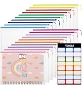 YOPCDJ 20PCS Mesh Zipper Pouch Bags Storage Bags, A5 Reusable Clear Zipper Pouches for Travel and...