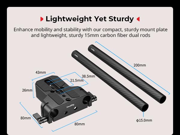 baseplate with 15mm rod 5609