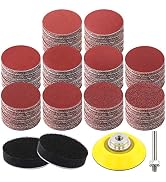 HongWay 300pcs 2 Inches Sanding Discs Pad Kit for Drill Sanding Grinder Rotary Tools with Backer ...