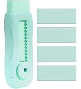 M&G 4+1 Pack Sliding Retractable Pencil Eraser, Soft Green Color Cute Push Pull Eraser with Plast...