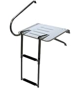 Amarine Made Boat Out-Board Swim High Strength ABS Platform with 2-Steps Ladder