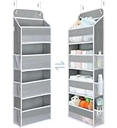 Yecaye 1 Pack Over the Door Organizer, 35.2lbs Load Toy Stuffed Animal Storage, Swing-proof Hangi...