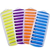 Ozera 4 Pack Ice Cube Trays, Narrow Water Bottle Ice Cube Tray Stick, Silicone Ice Trays for Free...