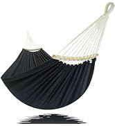GOCAN Double Hammock 2 Person Extra Large 220x150cm Total Length 330cm Load 500lb Canvas Cotton H...