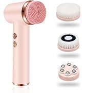 4 in 1 Facial Cleansing Brush, Multi-Function Electrical Face Wash Brush with 5 Speed Adjustable,...