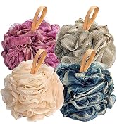 Fishent Loofah Bath Sponge Shower Loofahs, 4 Pack 50g Soft Loofa Exfoliating Body Scrubber Mesh S...