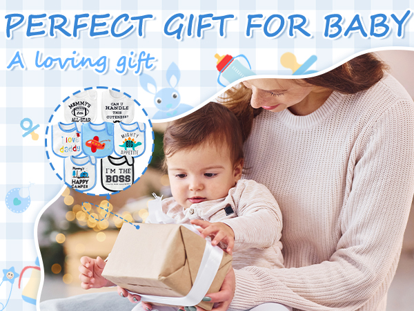 YA-Blue Baby Bibs 7P