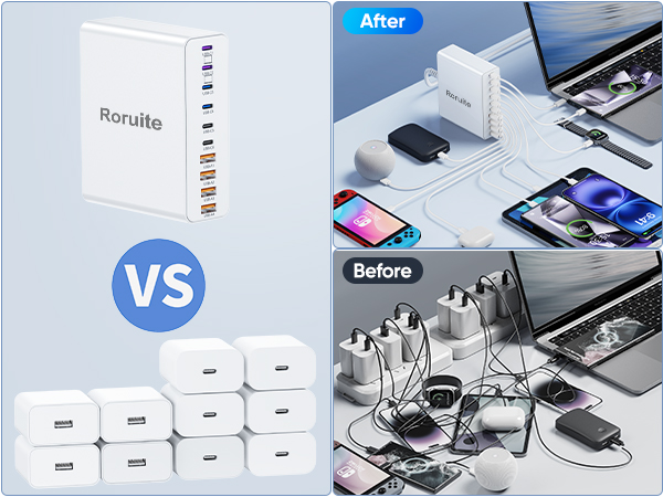 10-Port USB C Charging Station
