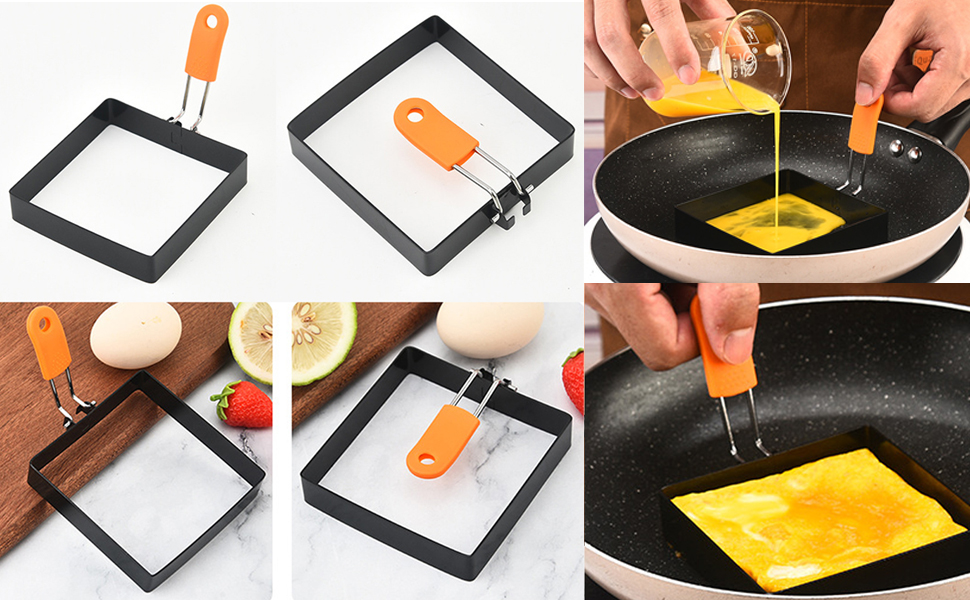 4 inch square egg rings