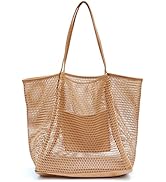HOXIS Mesh Beach Tote Womens Shoulder Handbag