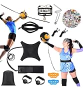 ENERACES Solo Volleyball Trainer: All-in-One Volleyball Training Equipment with Rebounder for Ser...