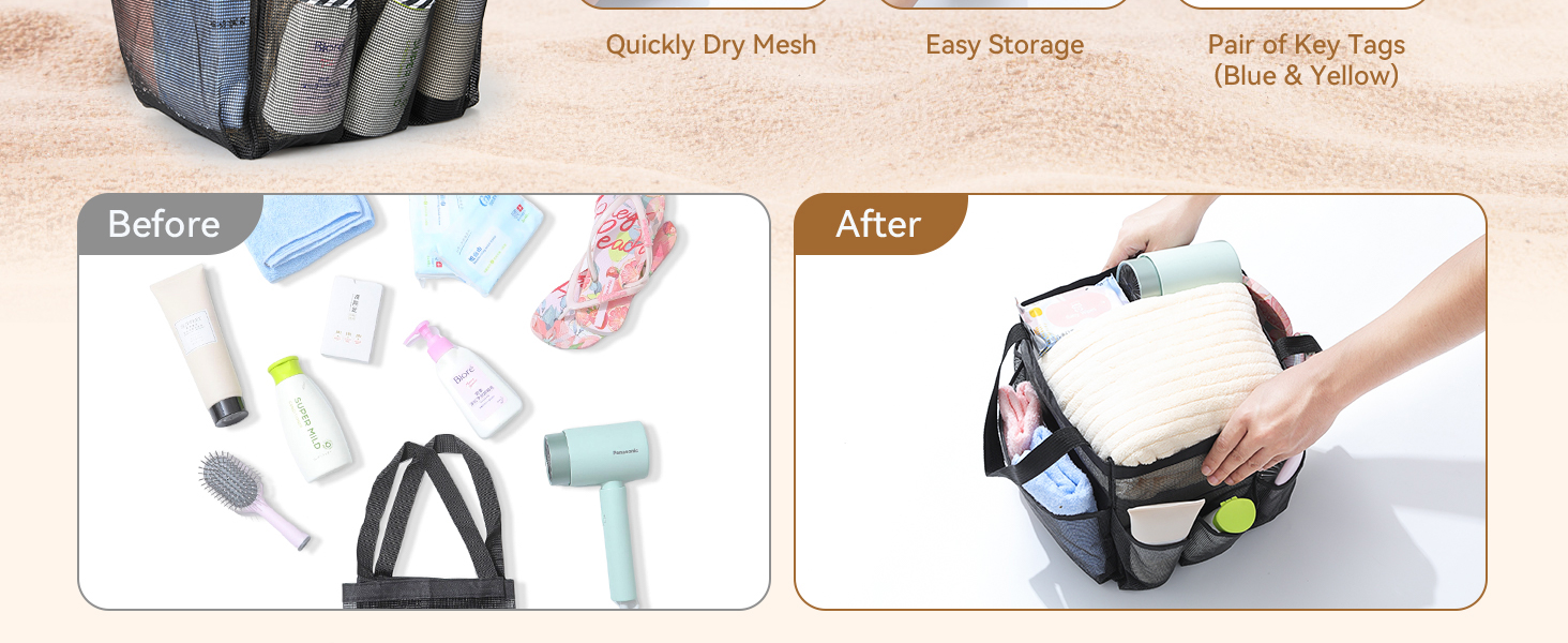 easy to dry water quickly pass through the mesh avoid losing keys suitable college student dorm