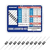 350pcs 14 Value Diode Assortment Kit, WOWOONE Schottky, Rectifier, Fast Recovery, Switching Diode...