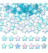 XIANNVXI Light Blue Star Beads for Bracelets 200 Pcs Star Spacer Beads Star Pony Beads for Jewelr...