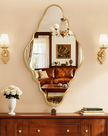 Scalloped Mirror for Bathroom