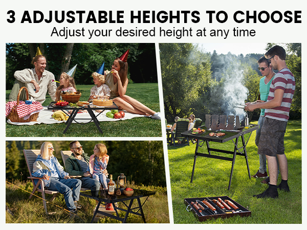 3 adjustable heights