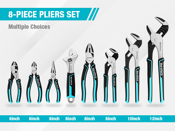DURATECH 8-Piece Pliers Set