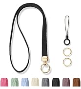 Stretchy Cute Lanyards for ID Badges, Thin Teacher Lanyard for Key, Long Neck Keychain ID Badge L...