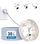 Plug-in Mount and 30ft/9m UL Standard Cable for Blink Wired Floodlight Camera,Ring Floodlight Cam...