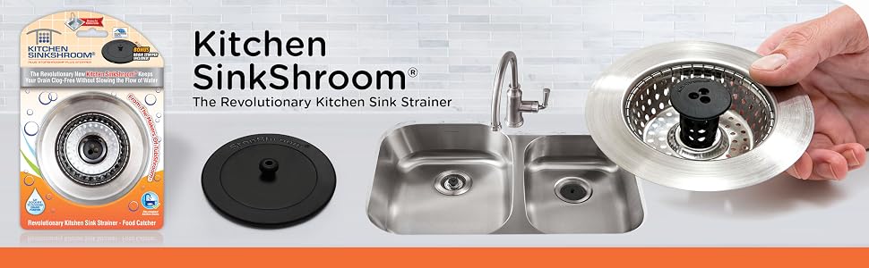 sinkshroom, sink shroom, oxo good grips, kitchen strainer, drain strainer, basket strainer, drain